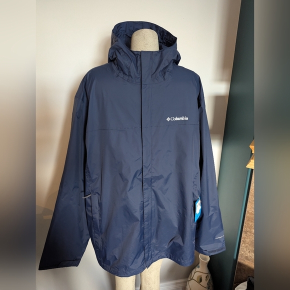 Columbia Men's Watertight II Rain Jacket Navy Blue Size XXL NWT - Picture 2 of 16